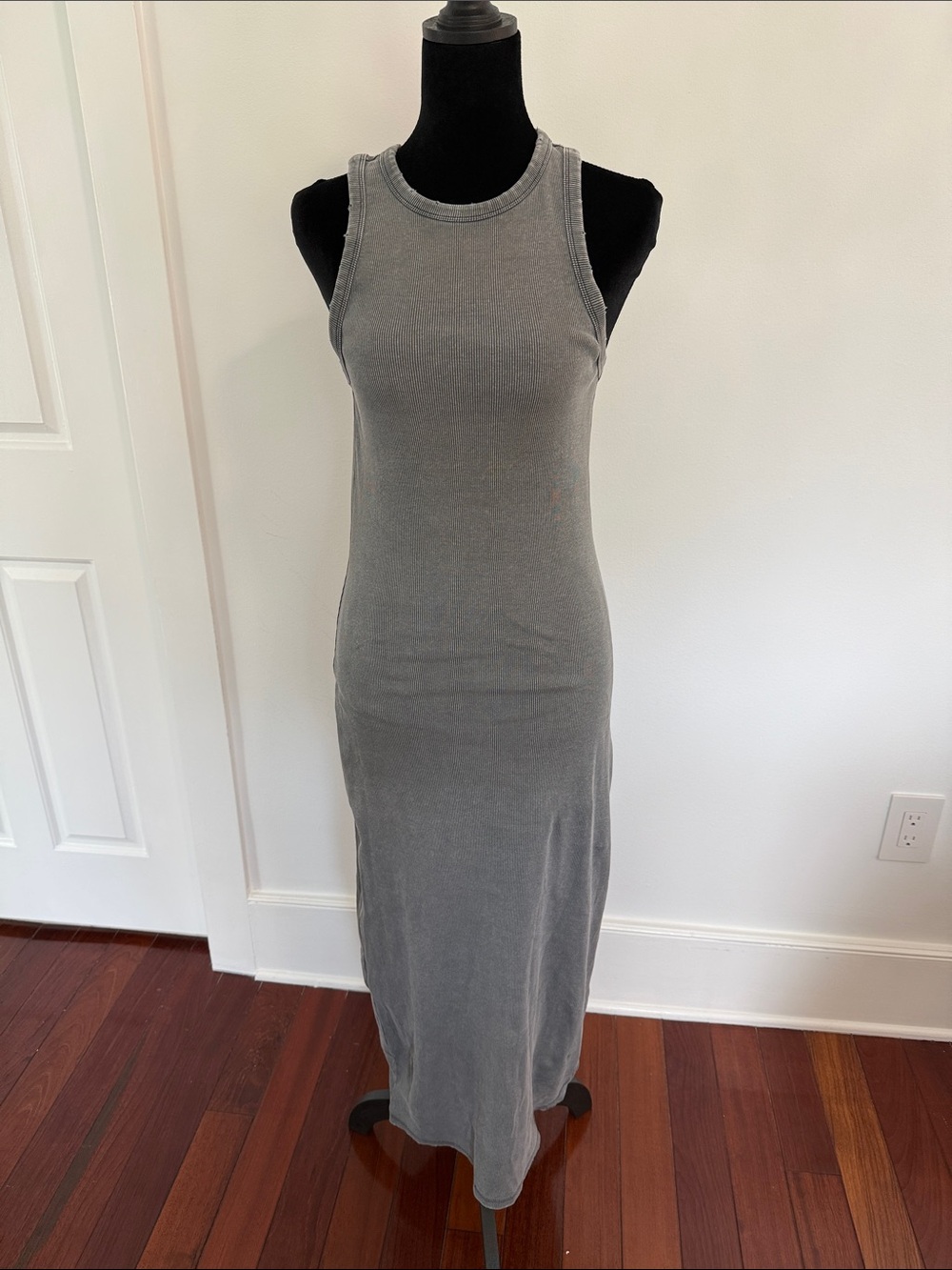 Zara Gray Sleeveless Tank Maxi Dress